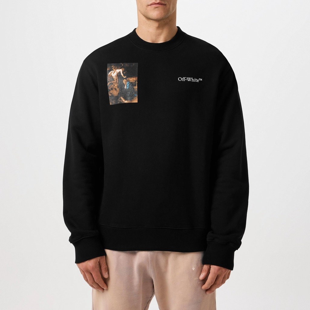 Off White Caravaggio Lute Skate Slim Sweatshirt - Black/White